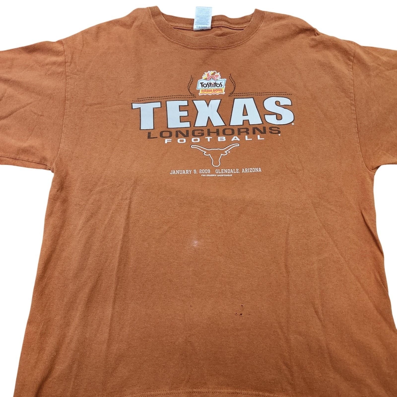 Texas Longhorns Shirt Mens Large Orange Ncaa Football Delta Tostitos Fiesta Bowl